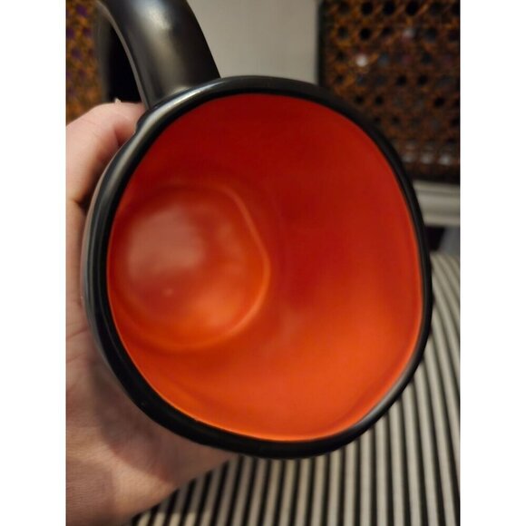 NWT Rae Dunn Drink Up Witches Halloween Coffee Mug Black Orange Interior - Picture 8 of 9